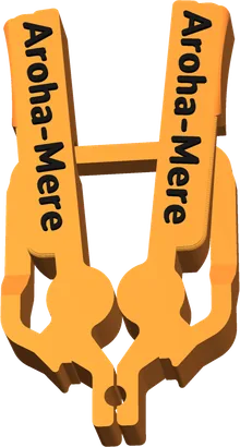 A peg reading “Aroha-Mere”
