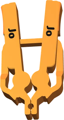 A peg reading “Jo”